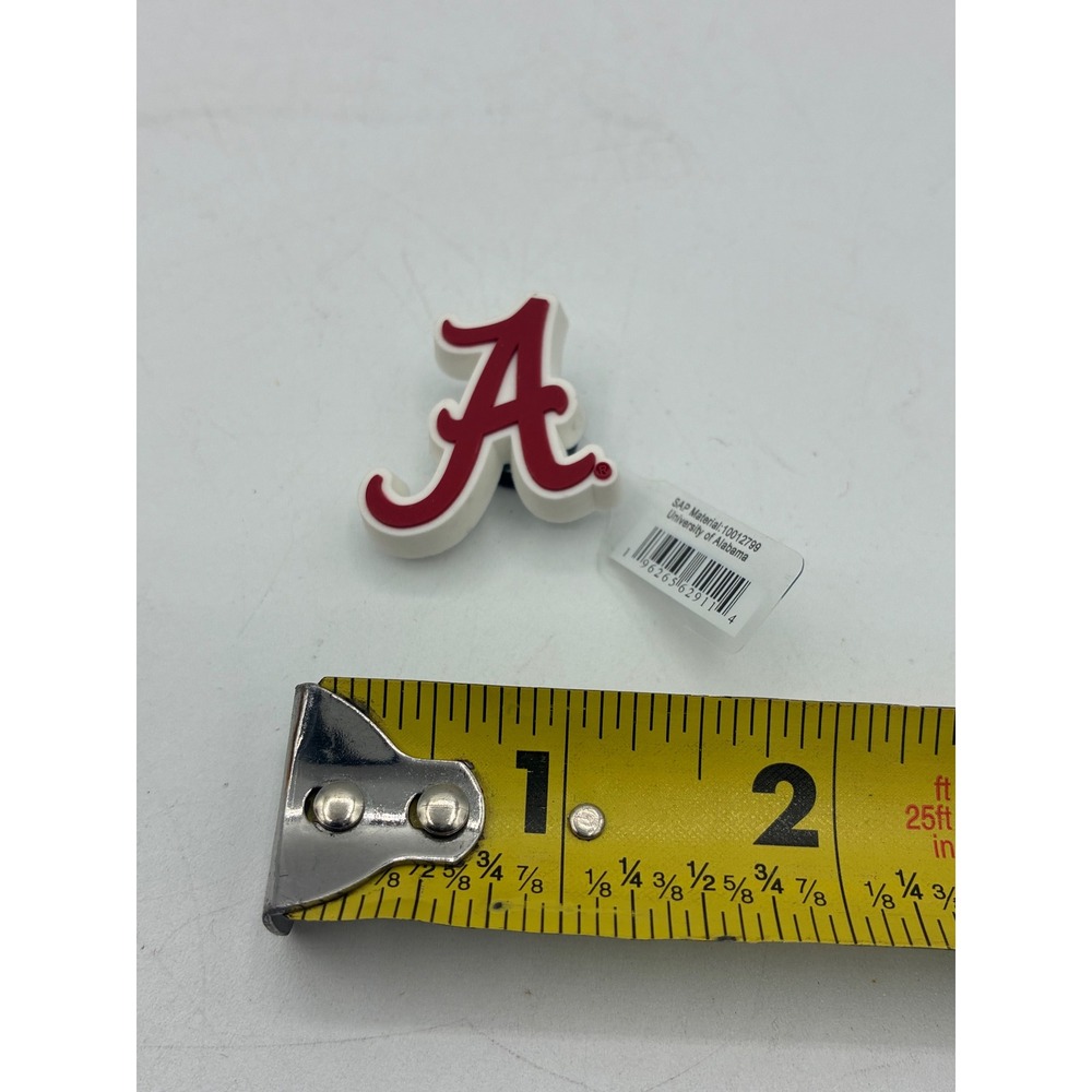 Jibbitz University of Alabama Crimson Tide Logo Shoe Charm Crimson White NEW